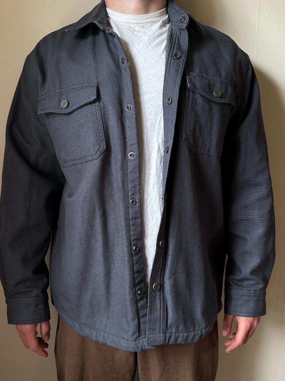 Duluth Trading Company Men's Fire Hose Trim Fit Shirt Jacket Size L